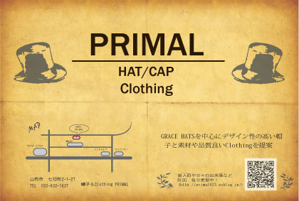 帽子＆clothing　PRIMAL